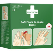 Cederroth Soft Foam pleisterverband beige 6CM X 4,5 M (voorheen Snogg)