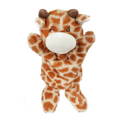 Handpop dieren pluche Fluffie ( voorraad 41 stuks OP = OP)