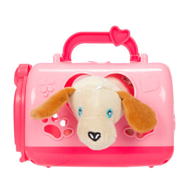 Pluche diertje in koffertje ( voorraad 11 stuks OP = OP)