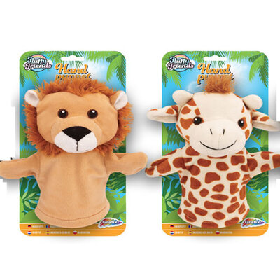 Handpop Jungle dier ( voorraad 9 stuks OP = OP)