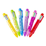Pailletten meerkleuren pen ( voorraad 58 stuks OP = OP)