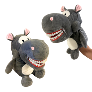 Poetspop (handpop) klein Hippo (ca. 25 cm.)