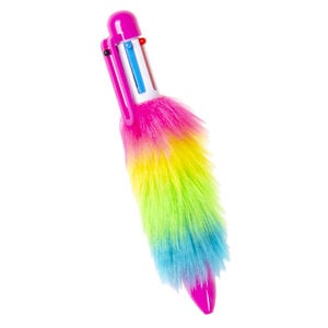Fluffy balpen 6- kleurig