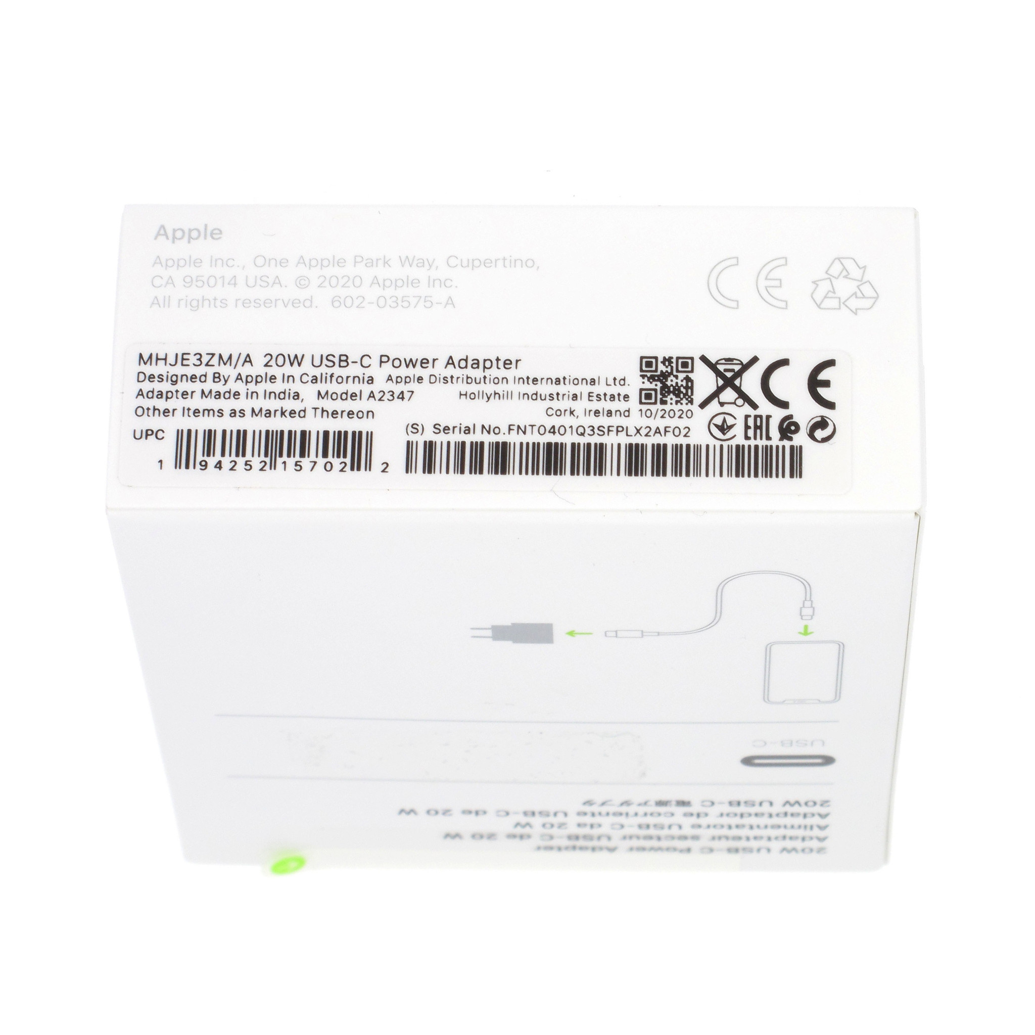 Apple Apple USB-C Ladegerät A2347 | EU | 20W | Blisterpackung