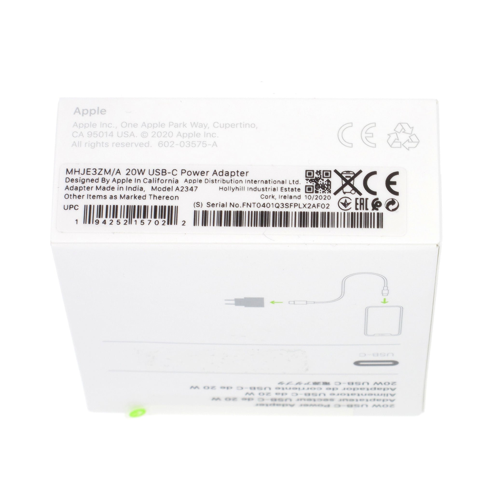 Apple Apple USB-C Oplader A2347 | EU | 20W | Blisterverpakking
