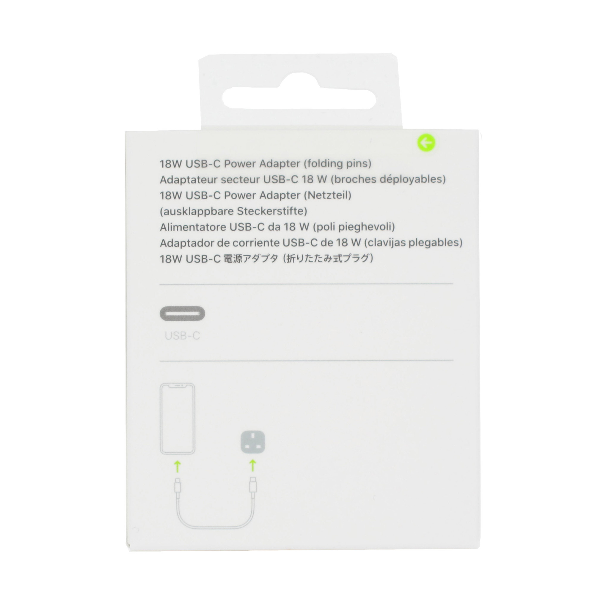 Apple Apple USB-C Oplader A1696 | UK | 18W | Blisterverpakking