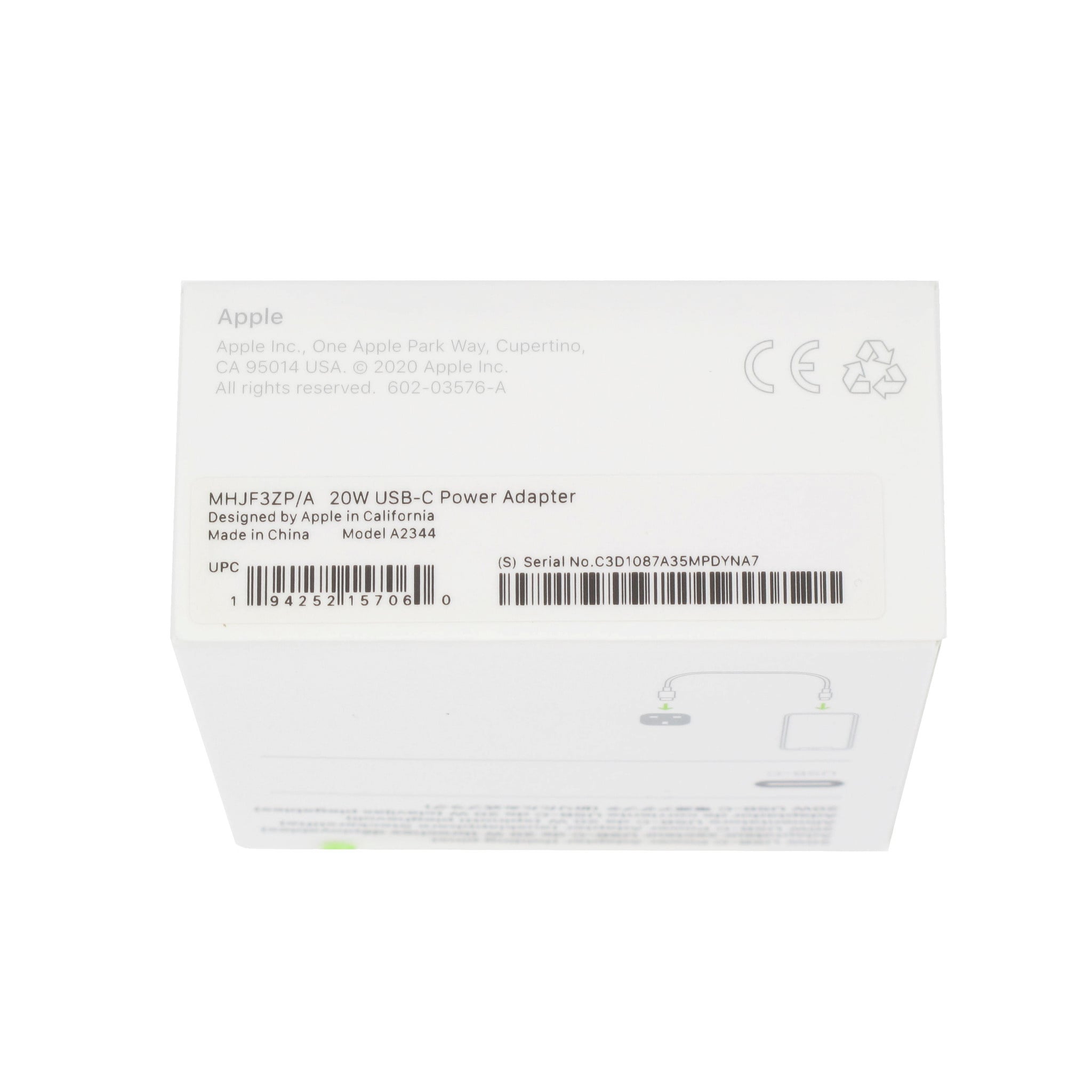 Apple Apple USB-C Charger A2344 | UK | 20W | Blister Packaging