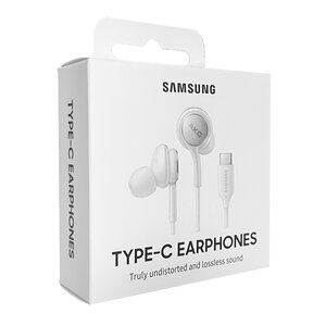 Samsung AKG In-Ear Earbuds (USB-C Connector), EO-IC100BWEGEU, 1M, White, Blister Packaging, 8806090270062;EO-IC100BWEGEU