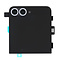 Samsung Samsung Galaxy Z Flip6 (F741B) Display Rückseite (SUB/äußere LCD), Silver Shadow/Silber, GH97-30012A