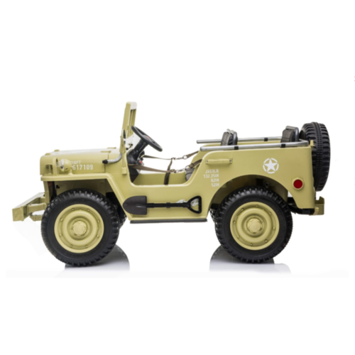 Jeep Willy’s Jeep Army 24V 3 seater Khaki