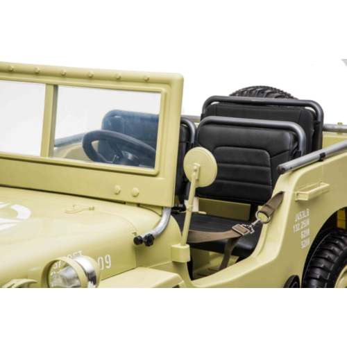Jeep Willy’s Jeep Army 24V 3 seater Khaki