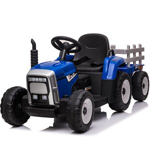 Tractor with trailer 12V Blue