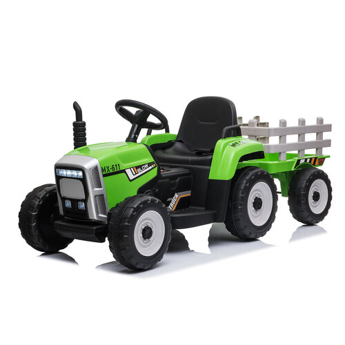 Tractor with trailer 12V Green