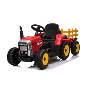 Tractor with trailer 12V Red