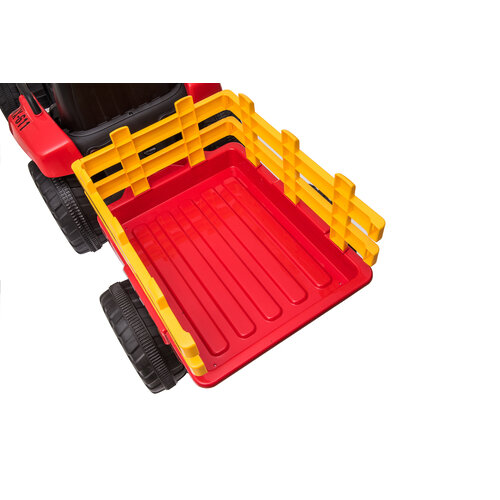 Tractor with trailer 12V Red