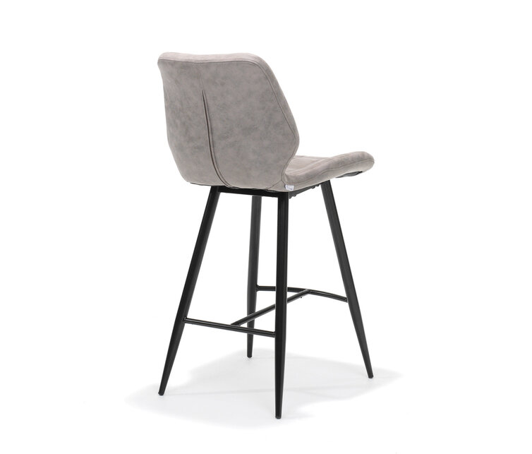 RV Design Barkruk Borgo zwart Stof Soft Pebble