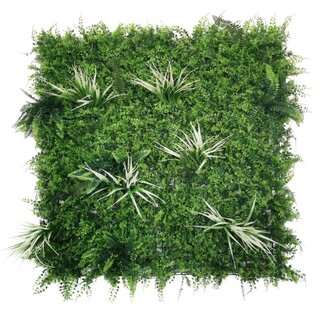 Green-lab Kunsthaag Jungle met witte varen 100x100 cm