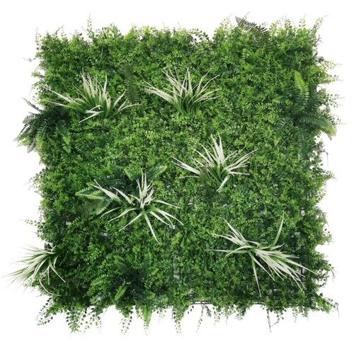 Green-lab Kunsthaag Jungle met witte varen 100x100 cm | Gratis verzending