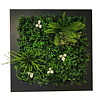 Planten schilderij Jungle met witte bloemen 50x50 cm (kunsthaag) | Gratis levering