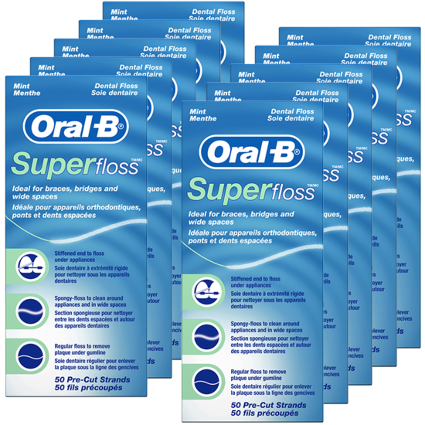 Procter Gamble Oral-B Super Floss - 12 x 50 Stück – Vorteilspackung
