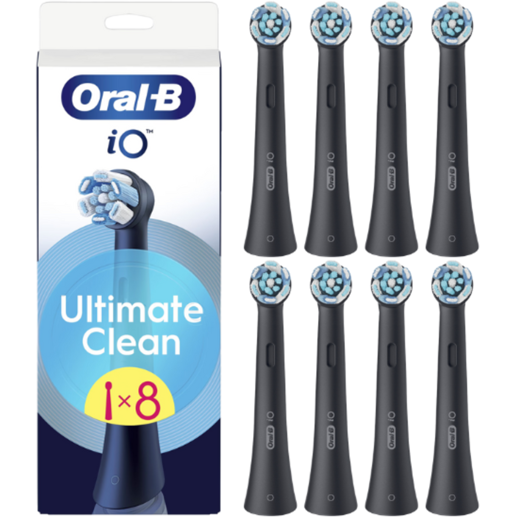 Oral-B Oral-B iO Ultimate Clean Black Aufsteckbürsten - 8 Stück