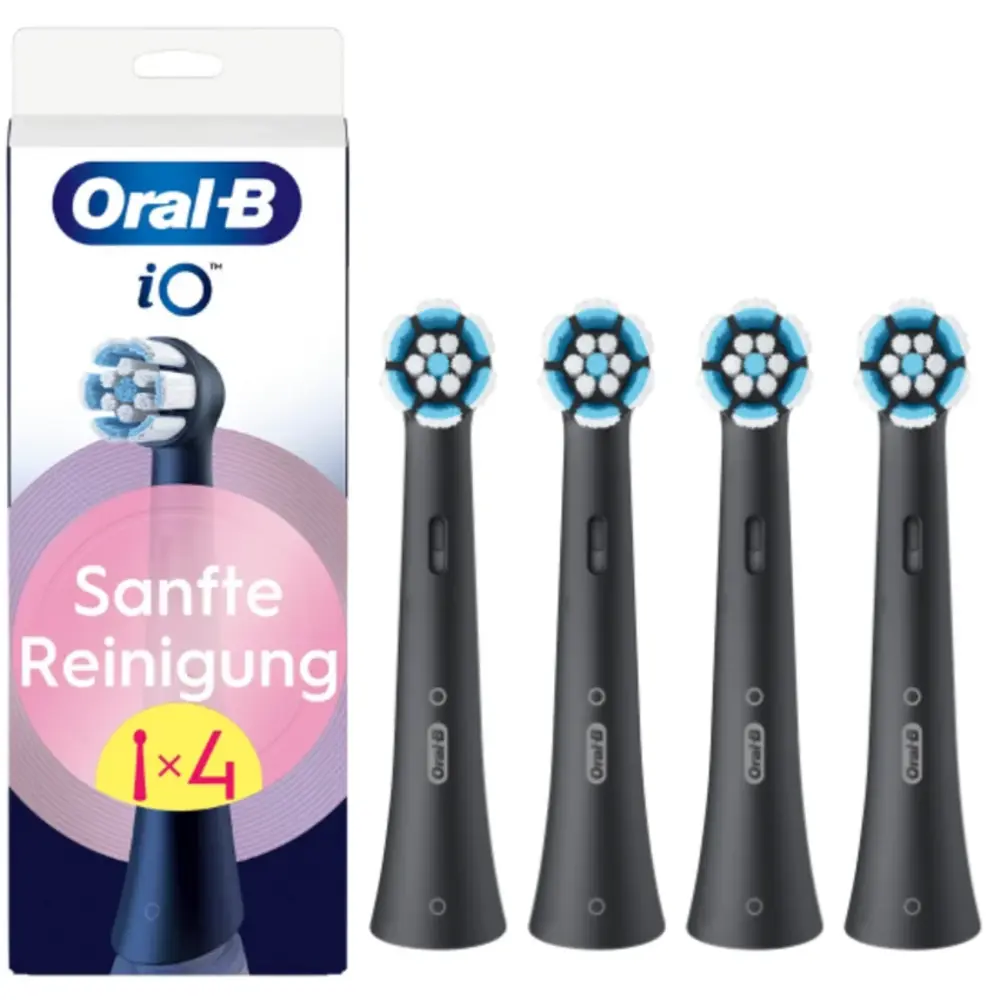 Oral-B Oral-B iO Sanfte Reinigung Schwarz Aufsteckbürsten - 4 Stück Oral-B Oral-B iO Sanfte Reinigung Schwarz Aufsteckbürsten - 4 Stück