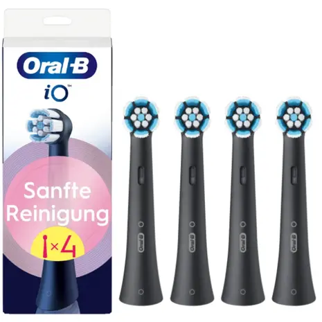 Oral-B Oral-B iO Sanfte Reinigung Schwarz Aufsteckbürsten - 4 Stück Oral-B Oral-B iO Sanfte Reinigung Schwarz Aufsteckbürsten - 4 Stück