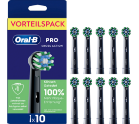 Oral-B Oral-B PRO Cross Action Black Aufsteckbürsten - 10 Stück - Value Pack
