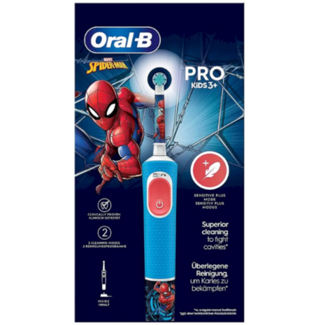 Oral-B Oral-B Vitality Pro Kids 3+ Spider-Man Elektrische Kinderzahnbürste Oral-B Oral-B Vitality Pro Kids 3+ Spider-Man Elektrische Kinderzahnbürste
