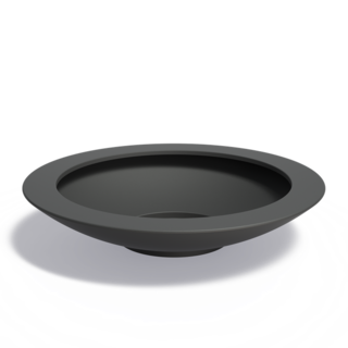 Adezz Polyester plantenbak Ceder Ø 200x40 cm | Antraciet zwart