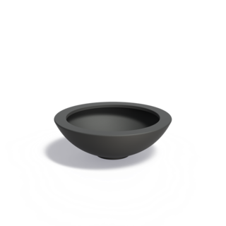 Adezz Polyester plantenbak Ceder Ø 120x40 cm | Antraciet zwart