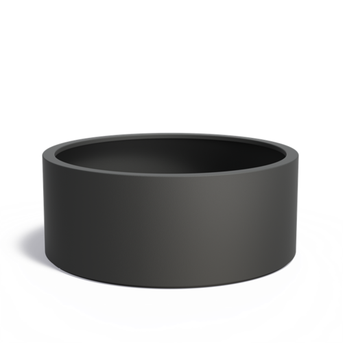 Adezz Polyester plantenbak Circum Ø150x60 cm | Antraciet zwart