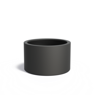 Adezz Polyester plantenbak Circum Ø 100x60 cm | Antraciet zwart