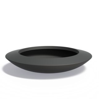 Adezz Polyester plantenbak Malva Ø 200x40 cm | Antraciet zwart