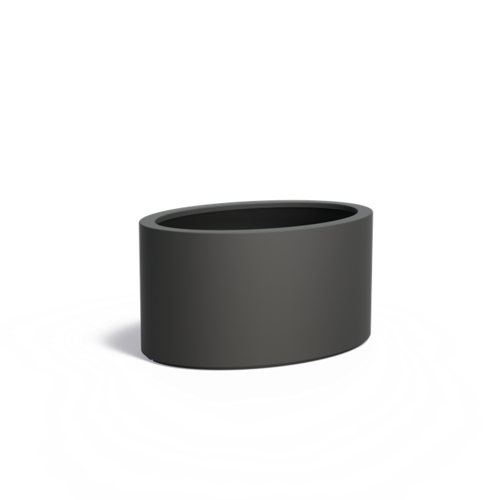 Adezz Polyester plantenbak Ellipse 115x80x60 cm | Antraciet Zwart
