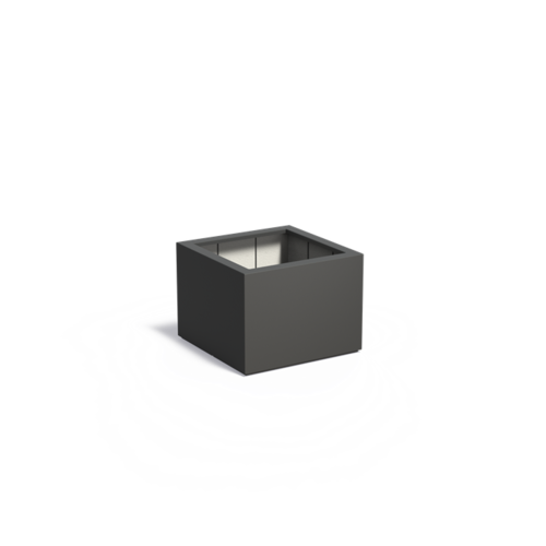 Adezz Polyester plantenbak Carrez 80x80x60 cm | Antraciet-zwart