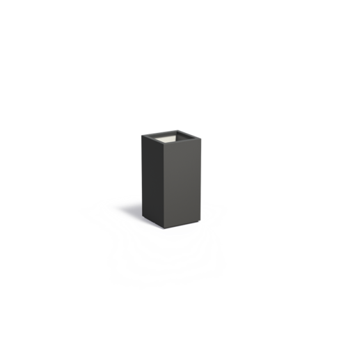Adezz Polyester plantenbak Carrez 40x40x80 cm | Antraciet-zwart