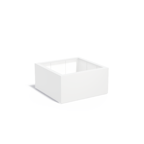 Adezz Polyester plantenbak Carrez 120x120x60 cm | Wit