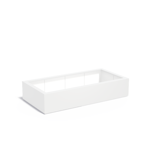 Adezz Polyester plantenbak Carrez 200x100x40 cm | Wit