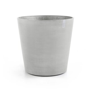 Ecopots Ecopots Amsterdam 80 white-grey met wielen