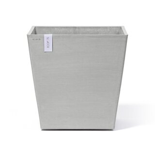 Ecopots Ecopots Rotterdam 50 white-grey met wielen