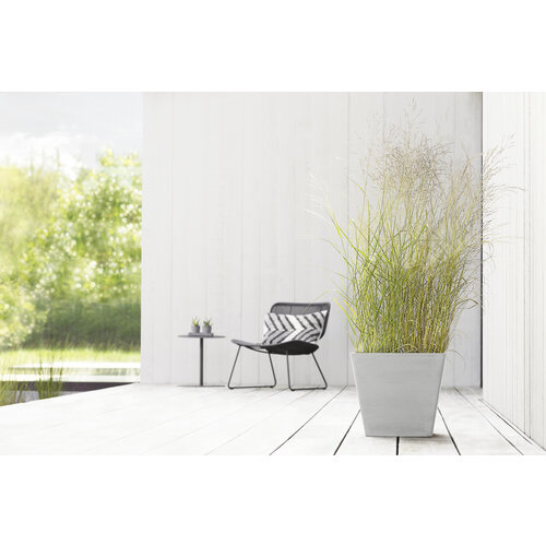 Ecopots Ecopots Rotterdam 50 white-grey wheels | Met waterreservoir
