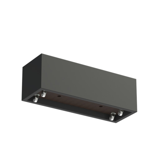 Adezz Polyester plantenbak Carrez 150x50x50 cm | Antraciet-zwart | met wielen