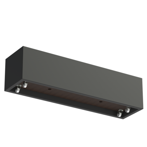 Adezz Polyester plantenbak Carrez 200x50x50 cm | Antraciet-zwart | met wielen