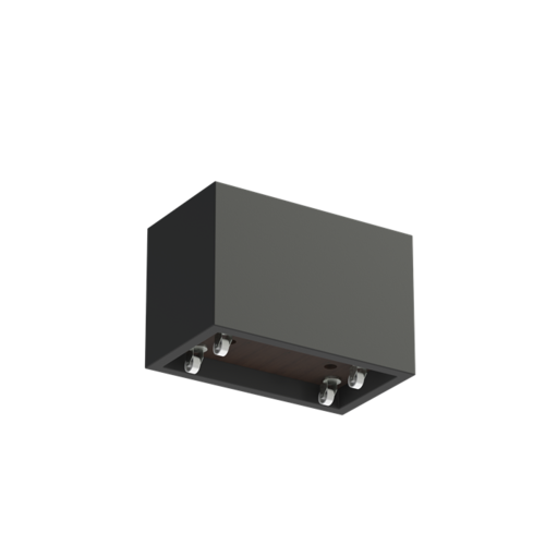 Adezz Polyester plantenbak Carrez 90x50x60 cm | Antraciet-zwart | met wielen