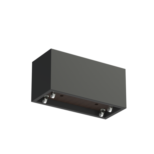 Adezz Polyester plantenbak Carrez 120x50x60 cm | Antraciet-zwart | met wielen