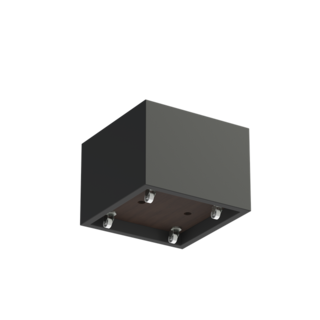 Adezz Polyester plantenbak Carrez  80x80x60 cm | Antraciet-zwart | met wielen