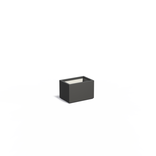 Adezz Polyester plantenbak Carrez 60x40x40 cm | Antraciet-zwart