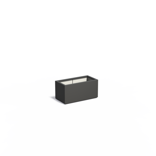 Adezz Polyester plantenbak Carrez 80x40x40 cm | Antraciet-zwart