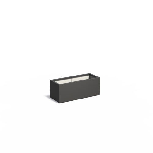 Adezz Polyester plantenbak Carrez 100x40x40 cm | Antraciet-zwart